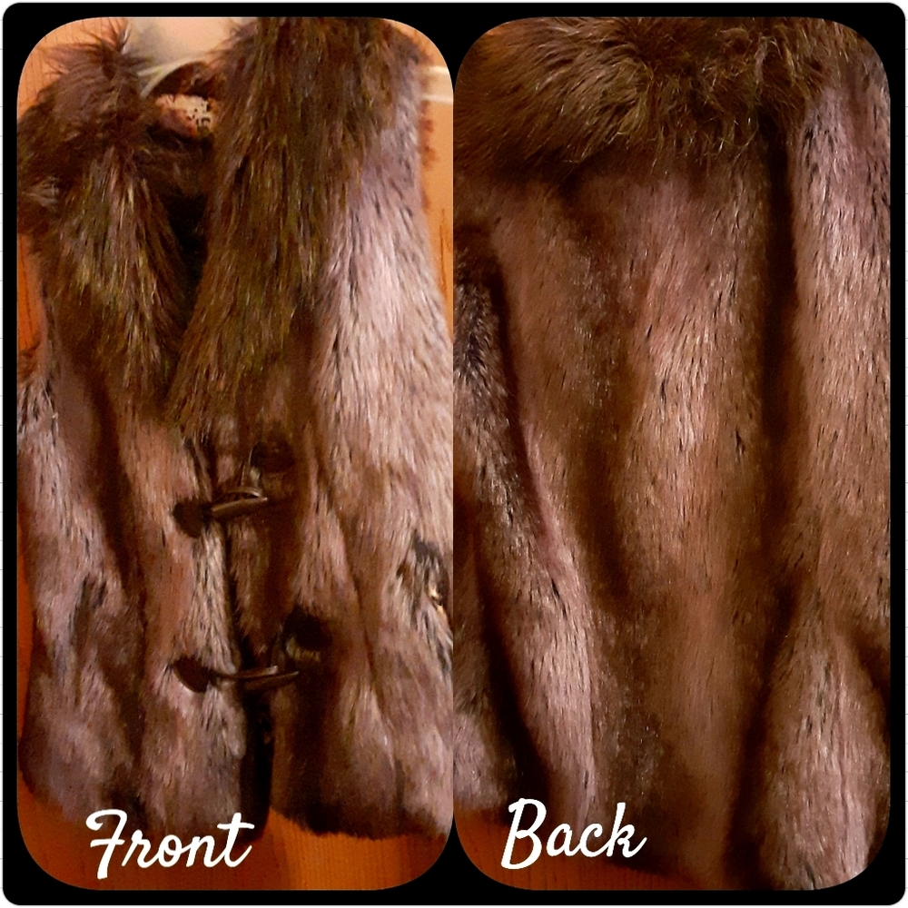 "Sheroes" Faux Fur Satin Vest with Pockets